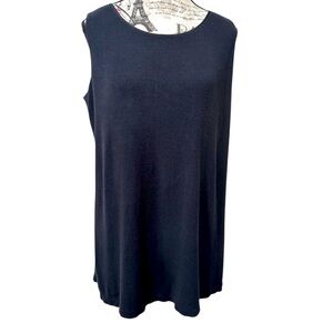 Lands End Relaxed Black Minimalist Casual Effortless Wear Tank Top size Medium